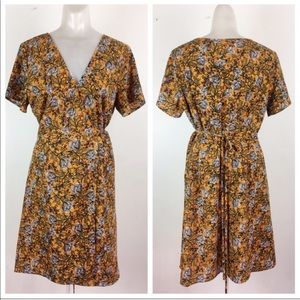 Mustard Floral Anthropologie Dress